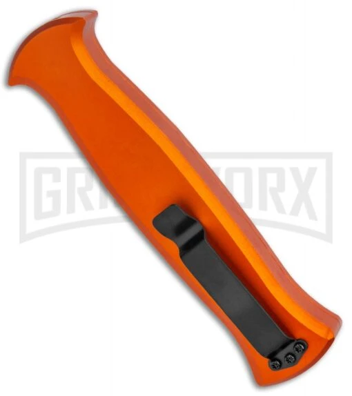 AKC X-treme EVO Orange OTF Automatic Knife - Black Plain -AKC Knife Shop AKC X treme Evo Auto Orange Black BHQ 105416 jr side large