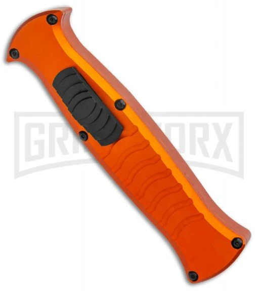 AKC X-treme EVO Orange OTF Automatic Knife - Black Plain -AKC Knife Shop AKC X treme Evo Auto Orange Black BHQ 105416 jr spine large