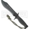 Armada Midnight Finish OD Green Polymer Fixed Blade Knife - Black Plain -AKC Knife Shop Armada Midnight Finish OD Green Polymer black plain BHQ 57001 er large