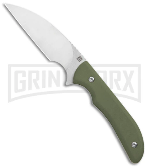 Artisan Cutlery Green G-10 Sea Snake Fixed Blade Knife - Satin Plain -AKC Knife Shop Artisan Sea Snake OD Green G 10 SW 1842B GN BHQ 119565 jr large