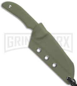 Artisan Cutlery Green G-10 Sea Snake Fixed Blade Knife - Satin Plain -AKC Knife Shop Artisan Sea Snake OD Green G 10 SW 1842B GN BHQ 119565 jr sheath large