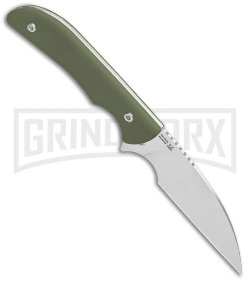 Artisan Cutlery Green G-10 Sea Snake Fixed Blade Knife - Satin Plain -AKC Knife Shop Artisan Sea Snake OD Green G 10 SW 1842B GN BHQ 119565 jr spine large