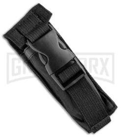 Atomic D/A Black G-10 OTF Automatic Knife - Drop Point Two Tone Plain -AKC Knife Shop Atomic DA Black G 10 OTF Auto DP TT Plain GX 33379 jr sheath large