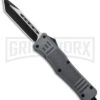 Atomic Defender Large OTF Automatic Knife Gray - Two Tone Tanto -AKC Knife Shop Atomic Defender Large OTF Auto Black TT Tanto GX 35865 jr large