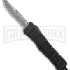 Atomic Defender Mini OTF Automatic Knife Black - Serrated Damascus Drop Point -AKC Knife Shop Atomic Defender Mini OTF Automatic Knife Black Serrated Damascus Drop Point GX 42353 hd large