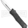 Atomic Defender Large OTF Automatic Knife Black - Satin Plain -AKC Knife Shop Atomic Defender OTF Dagger 6PA21 55D BP 19784 jr large