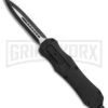 Atomic FL D/A OTF Automatic Knife - Dagger Black Plain -AKC Knife Shop Atomic FL DA dagger black plain BP 18785 er large