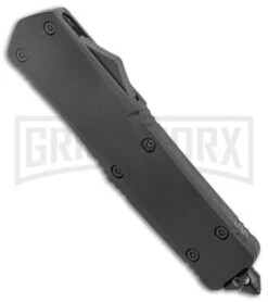 Atomic Lance Black OTF Automatic Knife - Two Tone Double Serr -AKC Knife Shop Atomic Large Shield Dagger Black OTF Auto TT Double Serr GX 38227 jr spine large