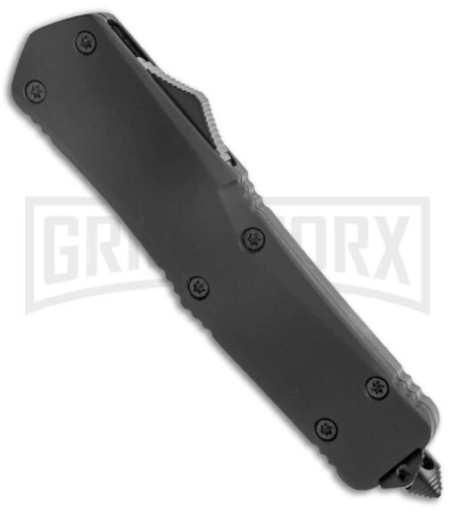 Atomic Lance Tanto Black OTF Auto Knife - Two Tone Plain -AKC Knife Shop Atomic Shield Large Tanto Black OTF Auto TT GX 38228 jr spine large