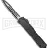 Atomic Slim OTF Smooth Scale Automatic Knife - Dagger 2 Tone Plain -AKC Knife Shop Atomic Slim Dagger Black OTF Smooth Scales TT GX 38191 jr large