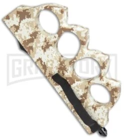 Atomic Tan Digital Camo OTF Automatic Knuckle Knife - Dagger Two-Tone -AKC Knife Shop Atomic Tan Digital Camo OTF Auto Knuckle Knife Dagger TT GX 37560 jr side large