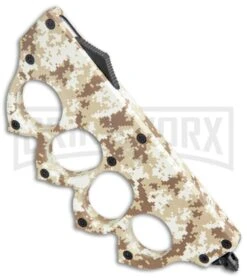 Atomic Tan Digital Camo OTF Automatic Knuckle Knife - Dagger Two-Tone -AKC Knife Shop Atomic Tan Digital Camo OTF Auto Knuckle Knife Dagger TT GX 37560 jr spine large