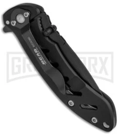 Bear Edge Brisk 1.0 Black Folding Knife - Black Plain -AKC Knife Shop Bear Edge Brisk Black Black 61511 BHQ 68030 jr side large