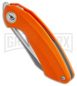 Bestech Knives Bihai Orange G-10 Pocket Knife - Satin/Gray Plain -AKC Knife Shop Bestech Knives Hel Bihai Liner Lock Knife Orange G 10 Black Satin SW BHQ 179725 spine kc large