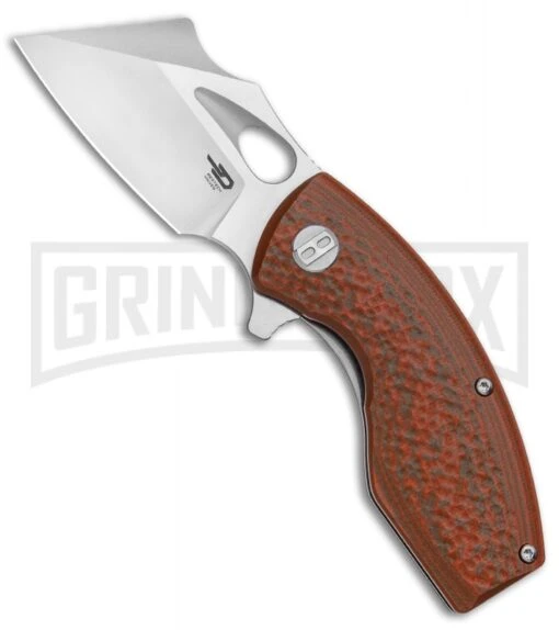 Bestech Knives Lizard Flipper Knife Natural Green/Orange G-10 - Satin Plain -AKC Knife Shop Bestech Knives Lizard Green Orange G 10 Satin BG39B BHQ 124917 jr large