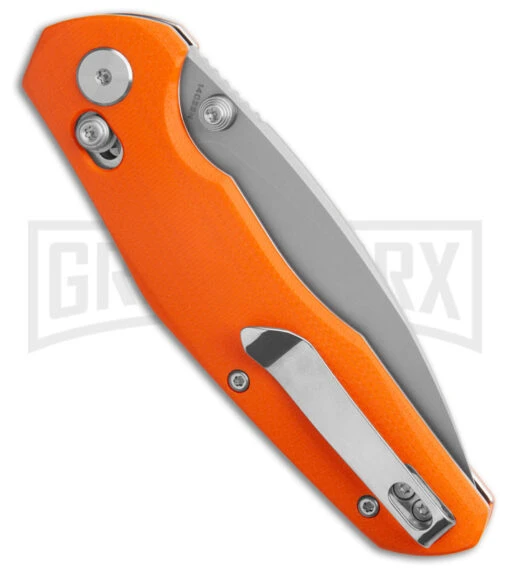 Bestech Knives Bestechman Ronan Orange G-10 Bar Lock Knife - Satin Plain -AKC Knife Shop Bestech Knives Ronan Barlock Orange BHQ 182023 side kc large