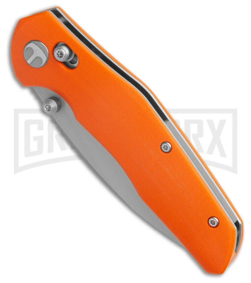 Bestech Knives Bestechman Ronan Orange G-10 Bar Lock Knife - Satin Plain -AKC Knife Shop Bestech Knives Ronan Barlock Orange BHQ 182023 spine kc large