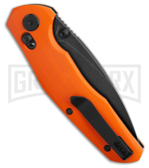 Bestech Knives Bestechman Ronan Orange G-10 Bar Lock Knife - Black Plain -AKC Knife Shop Bestech Knives Ronan Barlock Orange PVD BHQ 182026 side kc large