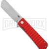 Bestech Knives Titan Red G-10 Folding Knife - Satin/SW D2 Plain -AKC Knife Shop Bestech Knives Titan LL Red Black BHQ 144035 jr large