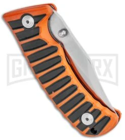 Boker BF-131 Fox Orange/Black Liner Lock Knife - Satin Plain -AKC Knife Shop Boker BF 131 Orange Black Fox Folder 01FX035 BHQ 117275 jr side large