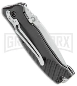 Boker Magnum Buddy Black G-10 Liner Lock Knife - Satin Plain -AKC Knife Shop Boker Magnum Buddy Manual Knife Black G 10 BHQ 94419 ns side large