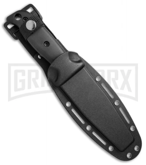 Boker Magnum 02GL709 NG Camp Fixed Blade Knife - Black Plain -AKC Knife Shop Boker Magnum Camp NG Black 02GL709 BHQ 49546 jr sheath large