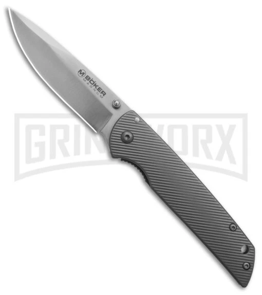 Boker Magnum Eternal Classic Steel Frame Lock Knife W/Thumb Stud - Satin Plain -AKC Knife Shop Boker Magnum Eternal Classic Thumb Stud BHQ 136272 td large