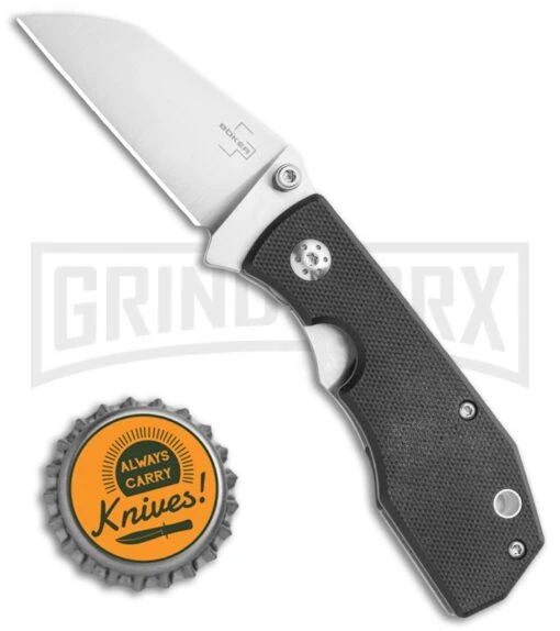 Boker Plus Joule Frame Lock Knife Black G-10 - Satin Plain -AKC Knife Shop Boker Plus Joule Frame Lock Knife 2.4 Black G 10 Stainless Steel 01BO316 BHQ 118386 LS Bottlecap large