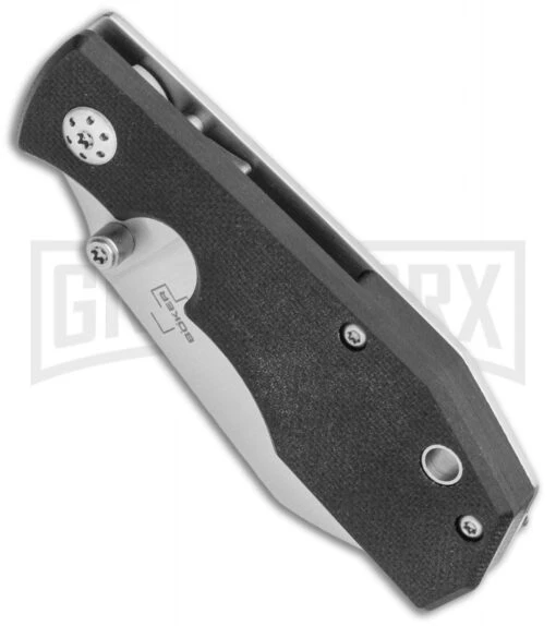 Boker Plus Joule Frame Lock Knife Black G-10 - Satin Plain -AKC Knife Shop Boker Plus Joule Frame Lock Knife 2.4 Black G 10 Stainless Steel 01BO316 BHQ 118386 LS Spine large