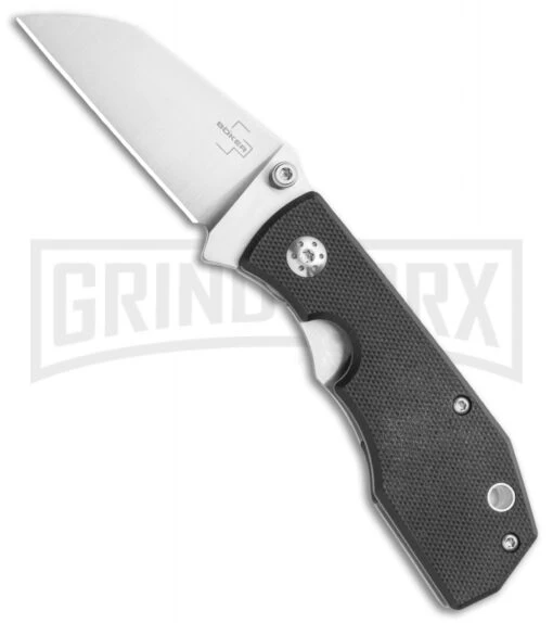 Boker Plus Joule Frame Lock Knife Black G-10 - Satin Plain -AKC Knife Shop Boker Plus Joule Frame Lock Knife 2.4 Black G 10 Stainless Steel 01BO316 BHQ 118386 LS large