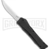 Boker Plus Lhotak Eagle Black Aluminum OTF Automatic Knife - Satin Plain -AKC Knife Shop Boker Plus Lhotak Eagle Black Aluminum OTF Automatic Knife Satin Plain GX 35303 jr large