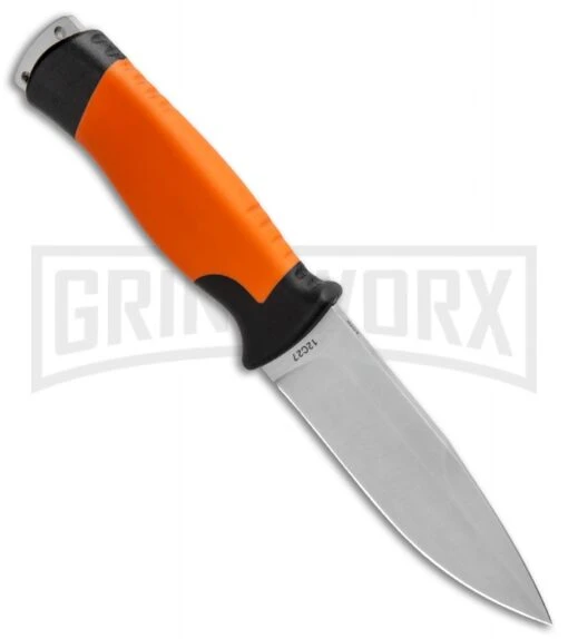 Boker Plus 02BO014 Outdoorsman Fixed Blade Knife Orange - Satin Plain -AKC Knife Shop Boker Plus Outdoorsman Fixed Blade Orange Satin 02BO014 BHQ 90659 jr spine large