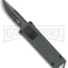 Boker Plus USB OTF Black Automatic Knife Aluminum - Gray SW Plain -AKC Knife Shop Boker Plus USB OTF Auto Gray Aluminum Black SW BHQ 125998 jr large