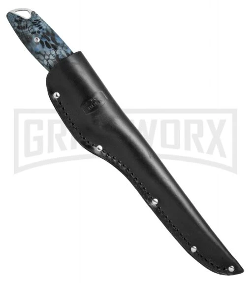 Buck Knives Buck 035 Abyss Kryptek Neptune Fillet Knife - Satin Plain -AKC Knife Shop Buck 035 Abyss Fillet knife kryptek neptune satin BHQ 66577 er sheath large