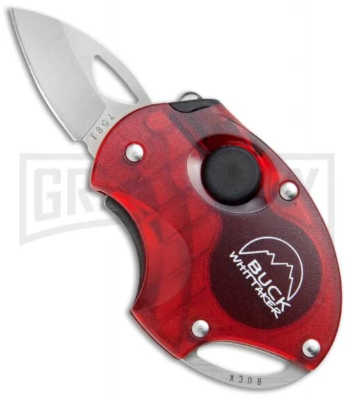 Buck Knives Buck Metro Red Folding Knife 758RD (1.125" Plain) -AKC Knife Shop Buck Metro LED Red Satin B758 RD BHQ 71299 jr large