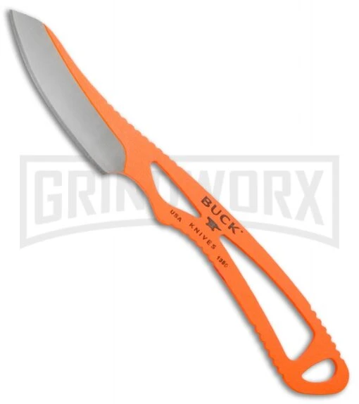 Buck Knives Buck PakLite Caper Fixed Blade Knife - Orange Plain -AKC Knife Shop Buck PakLite Caper Orange BU135ORS BHQ 41193 jr large