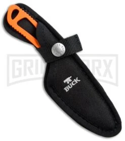 Buck Knives Buck PakLite Caper Fixed Blade Knife - Orange Plain -AKC Knife Shop Buck PakLite Caper Orange BU135ORS BHQ 41193 jr sheath large