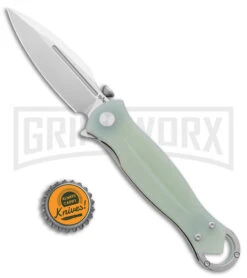 B'yond EDC Kibuga Jade G-10 Folding Knife - Satin Plain -AKC Knife Shop Byond EDC Kibuga Jade G 10 Satin BHQ 145453 jr bottlecap large