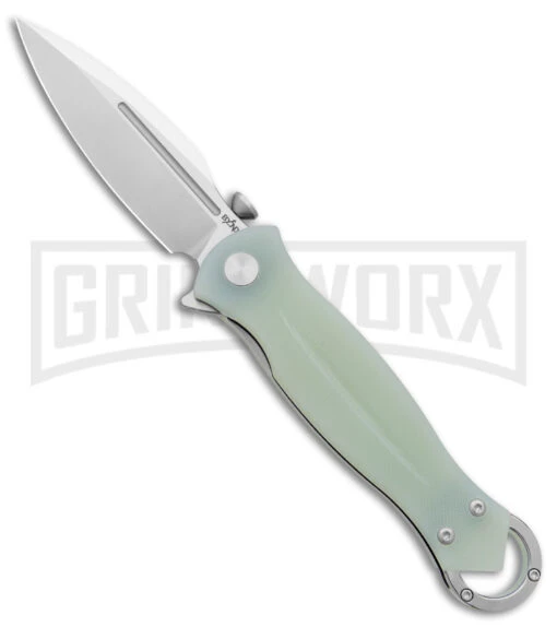 B'yond EDC Kibuga Jade G-10 Folding Knife - Satin Plain -AKC Knife Shop Byond EDC Kibuga Jade G 10 Satin BHQ 145453 jr large