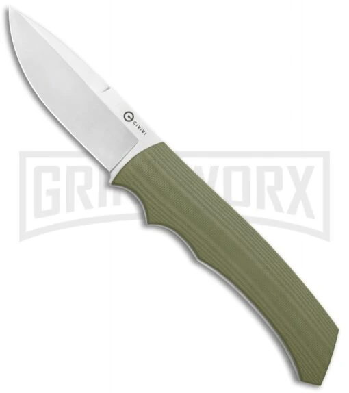 CIVIVI M2 Backup OD Green G10 Fixed Blade Knife Drop Point Satin S/E W/Sheath -AKC Knife Shop CIVIVI M2 BAckup OD Green G 10 Satin C2016B BHQ 116963 jr large