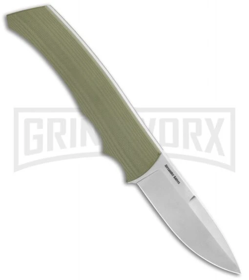 CIVIVI M2 Backup OD Green G10 Fixed Blade Knife Drop Point Satin S/E W/Sheath -AKC Knife Shop CIVIVI M2 BAckup OD Green G 10 Satin C2016B BHQ 116963 jr spine large