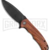 CIVIVI Praxis Cuibourtia Wood Flipper Folding Knife - Black -AKC Knife Shop CIVIVI Praxis Flipper LL Cuibourtia Wood Black BHQ 142944 jr large