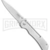 CRKT Crawford Offbeat Lockback Knife - Satin Drop Point -AKC Knife Shop CRKT Crawford Offbeat stainless steel satin BHQ 76678 er large