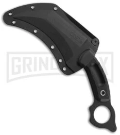 CRKT Du Hoc Karambit Black G-10 Fixed Blade Knife - Black Plain -AKC Knife Shop CRKT Du Hoc jr sheath large