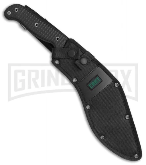 CRKT 2742 Johnson KUK Tactical Black Fixed Blade Knife - Black Kukri -AKC Knife Shop CRKT Johnson KUK Tactical Kukri black BHQ 76695 er sheath large