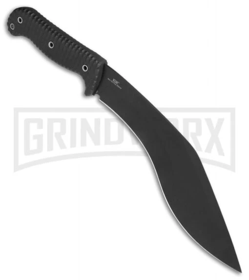 CRKT 2742 Johnson KUK Tactical Black Fixed Blade Knife - Black Kukri -AKC Knife Shop CRKT Johnson KUK Tactical Kukri black BHQ 76695 er side large