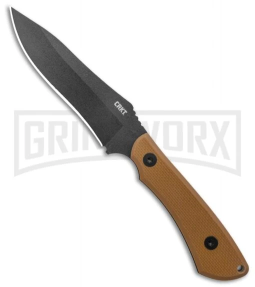 CRKT Ramadi Coyote Fixed Blade Knife - Black Plain -AKC Knife Shop CRKT Ramadi Fixed Blade Coyote G 10 Handle Black BHQ 138977 jr large