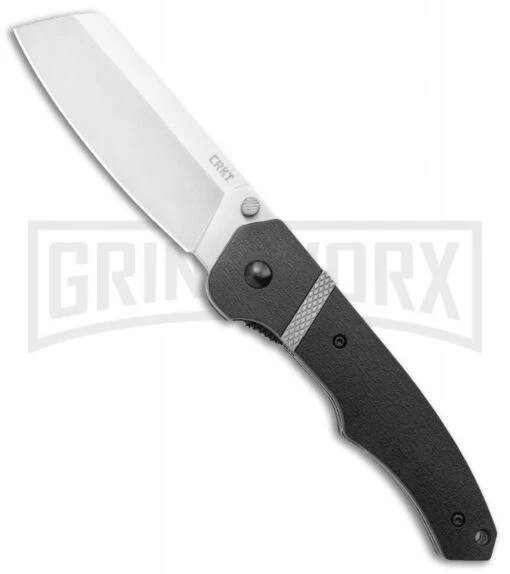 CRKT Ripsnort II Black Liner Lock Knife - Satin Plain -AKC Knife Shop CRKT Ripsnort SA Assist Glass Reinfrced Nylon LL Satin BHQ 138964 jr large