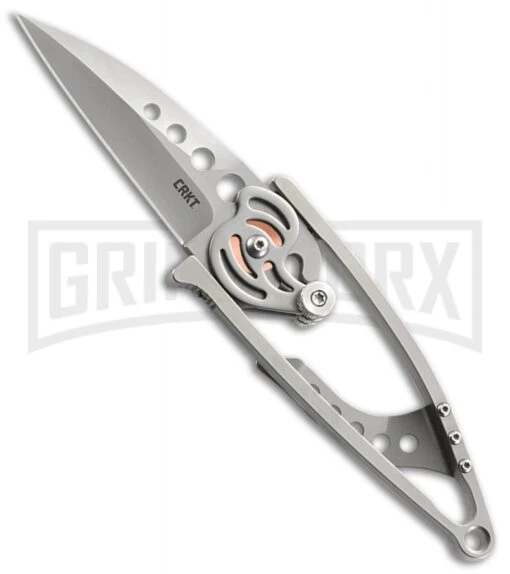 CRKT Snap Lock 5102N Folding Knife - Bead Blast Plain -AKC Knife Shop CRKT snap lock 5102N BHQ 51824 er large