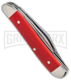 Case Cutlery Red Peanut Knife - Polish Plain -AKC Knife Shop Case Peanut Smooth Red G 10 SS BHQ 138455 jr side large